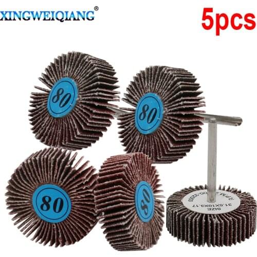 5pcs Grit Grinding Sanding Sandpaper Flap Wheel Discs For Rotary Tool Shutter Polishing Wheel For Dremel Tools