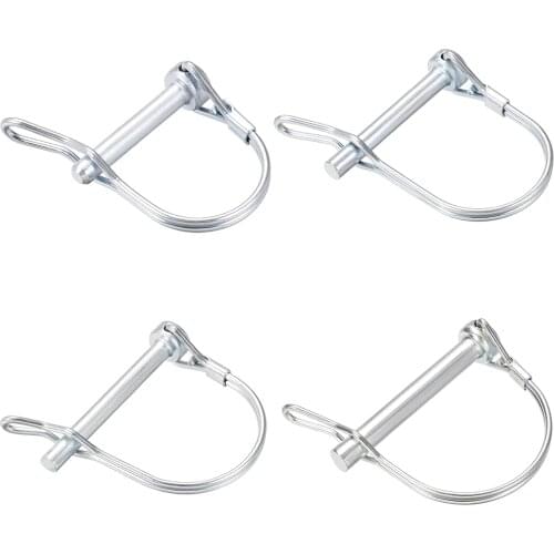 Uxcell 1/3/5Pcs Shaft Locking Pin W Ear 6mmx35/40/45/55mm 8mmx60mm Coupler Pin for Farm Trailers Lawn Arch and Garden