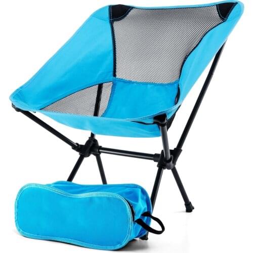 Outdoor Ultralight Folding Chair Lightweight Portable Camping Beach Chair Hiking Picnic Fishing High Load Casual Chair
