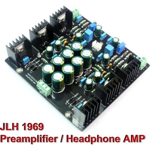 JLH 1969 Class A Power Amplifier Audio Board Dual Channel Preamplifier Headphone amplificador Single Ended Pre AMP