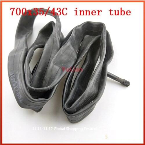 Bicycle Road Racing Bike Inner Tube 700x35/43c AV Valve Inner Tire Black