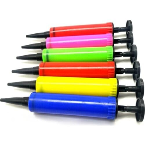 Balloon Accessories 2 Pcs Balloon pump hand push Mini Plastic Inflator Air Pump Portable Useful Foil Balloon Decoration Tools