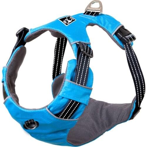 High Quality Pet Dog Harness Reflective Collar Harnesses For Dogs Pets Service Dog German Shepherd Pet Shop Products Blue XL
