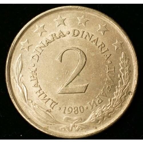 Yugoslavia 2 Dinars Coins Europe New Original Coin Commemorative Edition 100% Real Rare Eu Random Year