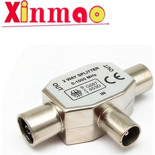 1pc TV9.5 1 Male 2 Female TV Antenna Plug Tee Conversion Cable Joint Adapter for 9.5 interface Video Equipment Connector