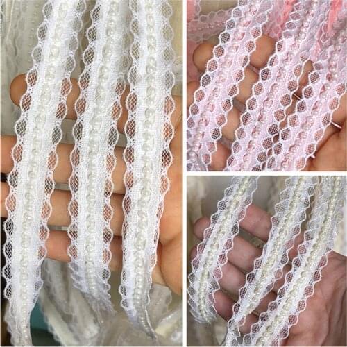 10meters 1.8cm Bead lace trim patchwork Handmade DIY Garment needlework sewing accessories fabric Clothing Decoration 880