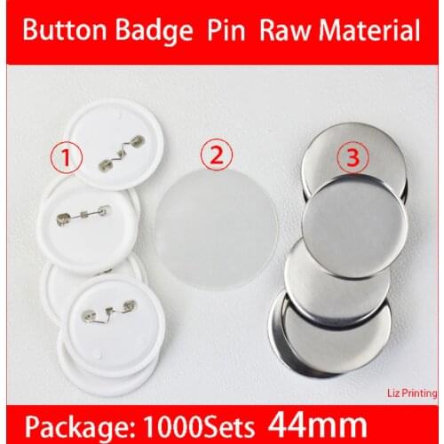 1000Sets/Carton 44mm Button Badge Pin Raw Material Pin button badge supplies parts