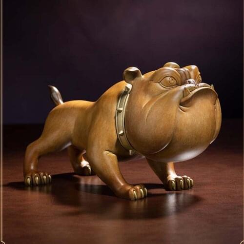 2021 Limited edition high grade Bronze carving Bulldog Warrior dog Decoration ART GOOD LUCK HOME Club BAR Company ornament