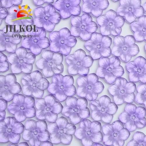 40pcs 12x12mm Charm Petal Purple Czech Crystal Glass Flower Spacer Beads For Jewelry Making Accessories DIY Earrings Necklace
