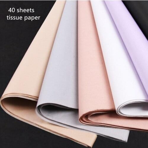 40pcs/lot 50*70cm Tissue Paper Flower Gift Packaging Home Decoration Party Wedding DIY Gift Packing Supplies