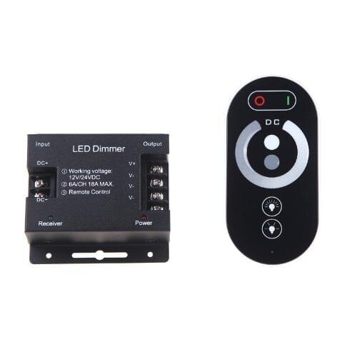 DC 12-24V RF Touch Controller Dimmer Brightness Adjustable for Single Color LED Light Strip