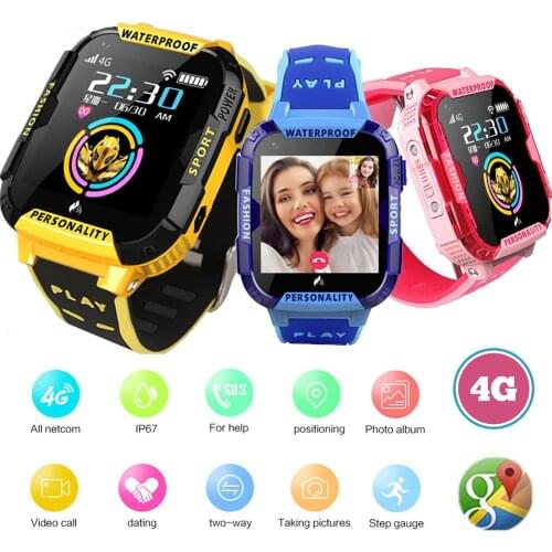 GPS WIFI Position Tracker Smart Watch 4G GSM Unlocked Phone Calling Answer SOS Call HD Video Talking For Boys Girls Gifts