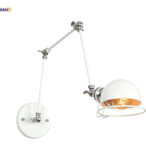 IWHD 3 Arms Adjustable Loft Vintage Wall Lamp Bedroom Bathroom Mirror Stair Light Industrial Retro Wall Lights Sconce LED Edison