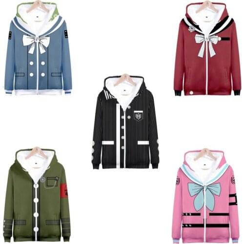 Cosplay Danganronpa V3 Harukawa Maki Miu Iruma Saihara Shuichi Korekiyo Shinguji Chabashira Tenko Zipper Hoodie Kids Jacket