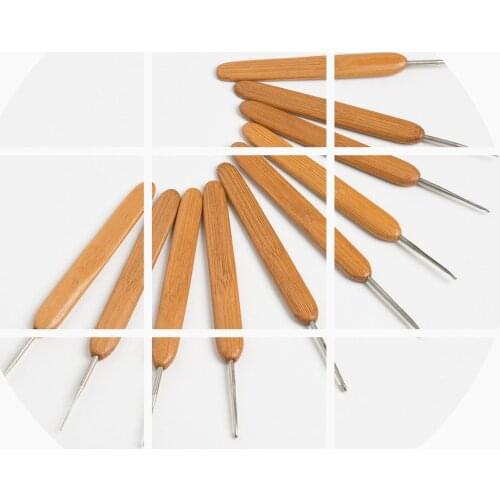 Fine lace Crochet hook, carbonization, bamboo handle, metal, bamboo crochet, fine wool, sweater wool crochet