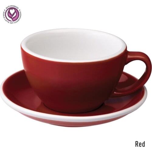 LOVERAMICS Egg 300ml Cafe Latte Cup & Saucer Ceramics Coffee Cup and Saucer Porcelain Set