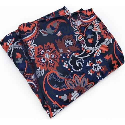 Fashion New High Quality Polyester Silk Material Paisley Suit Pocket Towel Business Mens Dress Accessories Handkerchief