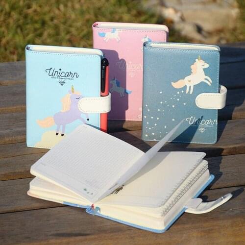 2021 New Cartoon Unicorn Kawaii Planner Notepad Notebook Office Stationery Cute Student Supplies Office Supplies Planner