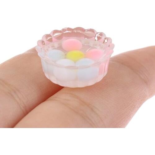 New Dollhouse Miniature Food Tangyuan Set For Kitchen Table Decoration Dollhouse Accessories Doll Pretend Food