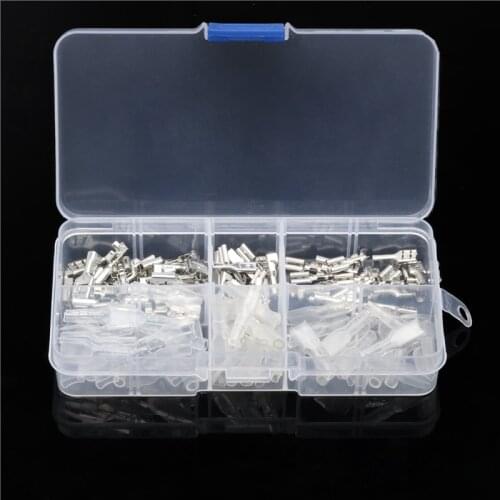 120PCS/60Pairs Crimp Female Spade Bare Terminals Set Insulation Wire Butt Splice Transparent Sheath Terminal 2.8/4.8/6.3mm Kit