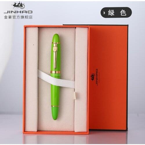 JINHAO159 High Quality Medium 18KGP Nib Fountain Pen White Black Orange Blue Yellow Multicolor for Choose New