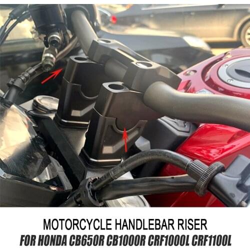 Motorcycle Silver Handlebar Riser Bar Mount Handle Clamp CRF 1100L CB 650R FOR HONDA CB650R CB1000R CRF1000L CRF1100L