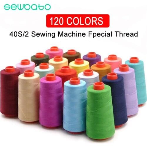 SEWBATO 3000 Yards 100% Polyester High Speed Sewing Thread Gray Color Hand Stitching Denim Quilt With Cord Bags Sewing Threads
