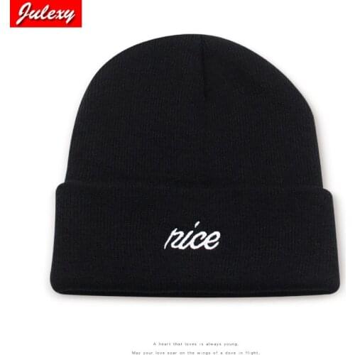 2021Hat Women Fashion Embroidery Letters Wild Wool Hat Autumn And Winter Korean Youth Black Casual Simple Knitted Hat Mens Cap