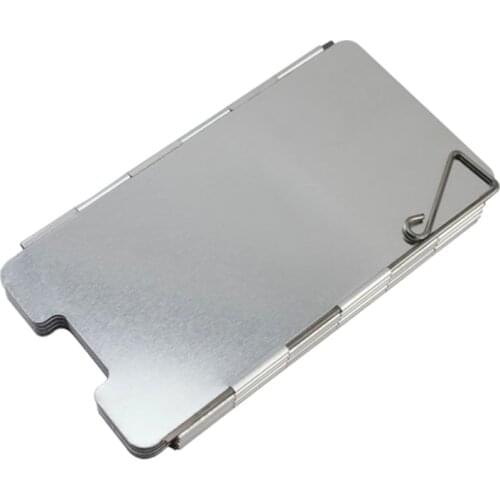 Folding Outdoor 9 Plates Aluminum Alloy Stove Windshield with Carrying Bag Lightweight Windshields for Camping and Grill