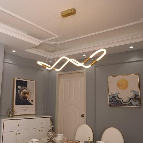 Modern Led Chandeliers For Living Room Bedroom Acrylic light pipe kitchen Chandeliers Dining Table Long Strip Indoor Lighting