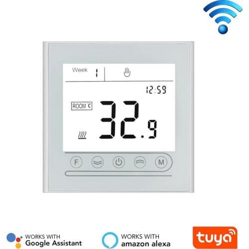 Tuya Smart WiFi Thermostat, Electric Floor Heating Water/Gas Boiler Temperature Remote Controller for Google Home, Alexa