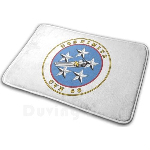 Uss Nimitz Cvn-68 Carpet Mat Rug Cushion Soft Uss Nimitz Cvn 68 Cvn 68 Cvn 68 Veteran Carrier Logo Emblem Patch Shield