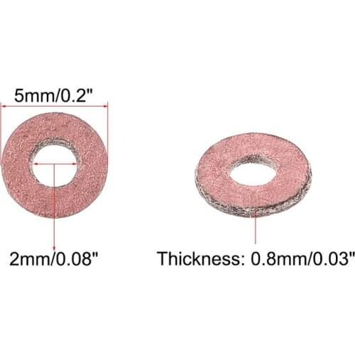 Uxcell 500Pcs Insulating Washers 7 Sizes Red Vulcanized Fiber Washer Insulation Gasket for Motherboard screws nuts threaded bolt