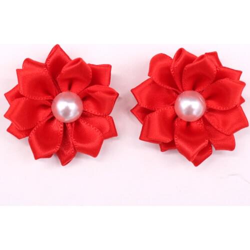 Bright Pet Puppy Dog Cat Hair Bows Rubber Bands Flowers Pearls Pet Grooming Bows Hair Accessories Pet Supplies