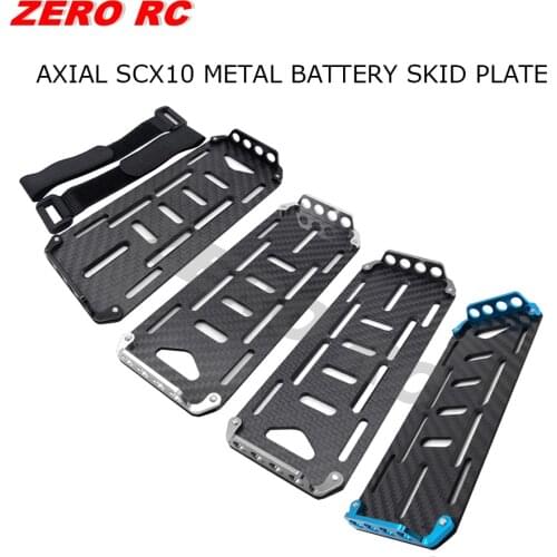 1/10 Scale Carbon Fiber Battery Mounting Skid Plate With Strips For RC Crawler Axial SCX10 CC01 F350 D90 RC4WD