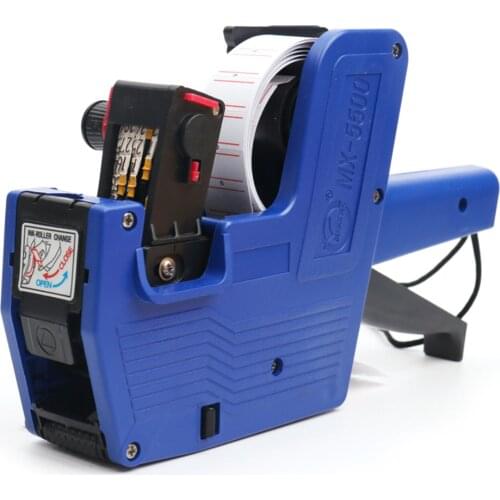 1 PC Single Row 8 Bits Tag Machine Label Price Machine Tag Machine with Sticker Label Ink Roll Ink Suitable For Commercial Use