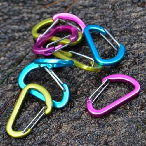 2Pcs 4cm Multifunctional Outdoor Flat Carabiner Backpack Buckle for Camping