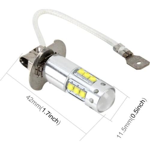 2pcs CreeChips! Pair H3 12V 80W Fog Light Socket LED Chips Fit Fog Light Bulbs Replace Halogen Lamp Super White