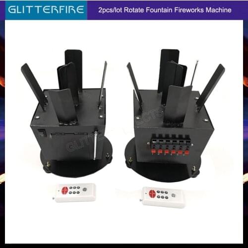 2pcs/lot Wireless remote control cold fireworks rotate wedding machine