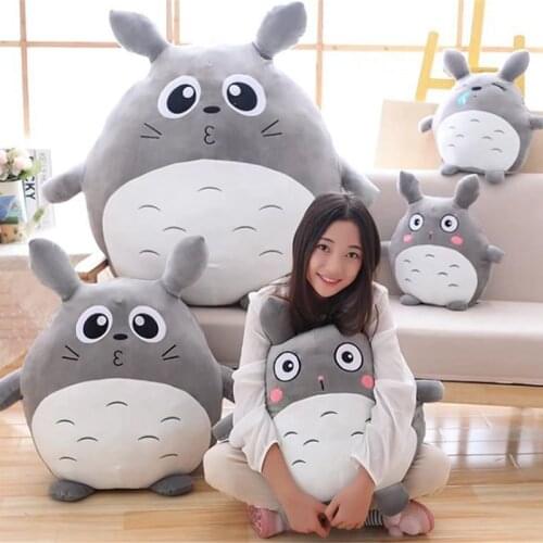 Dorimytrader Japan Anime Totoro Plush Toy Big Cute Cartoon Stuffed Cat Doll Kids Pillow Cushion Bedroom Decoration DY61873