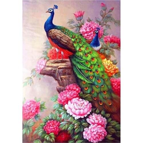 Drill Peacock 5D Diamond Painting Embroidery Cross Stitch DIY Kit Home Art Decor