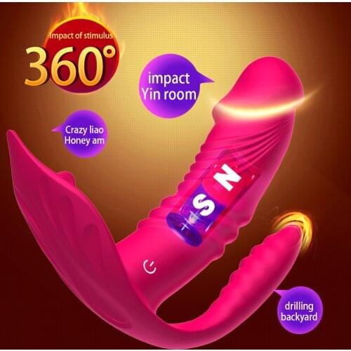 Wireless Remote Wearable Butterfly Dildo Vibrator Adult Toys Panty Vibrators For Women Heating Vagina Clitoris G spot Stimulator