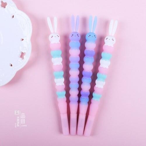 1 pcs Gel Pens ice cream rabbit black colored kawaii gel-ink pens pens for writing Cute stationery office school supplies