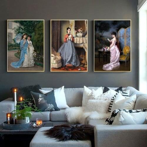Classical Religious Figures Girls Scenery Canvas Printings Oil Painting Printed on Canvas Art Decoration Picture No Frame