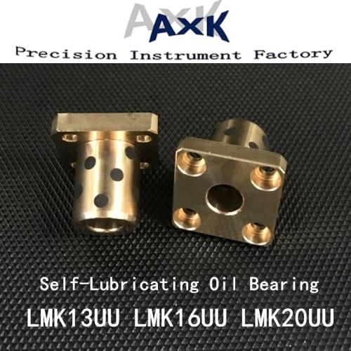 Linear Rail Lmk13 Lmk16 Lmk20 Shaft Guide Rail Rod Round Cnc Parts Jdb Solid Embedded Graphite Self-lubricating Oil Bearing