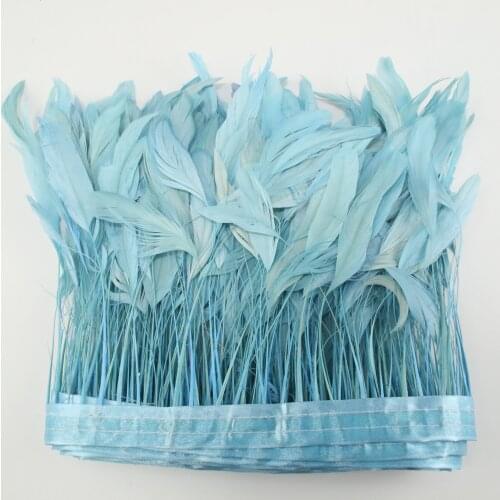 2-10 yards of natural 15-20CM (6-5 inches) tear tail hair dyed sky blue DIY clothing decoration crafts accessories feathers