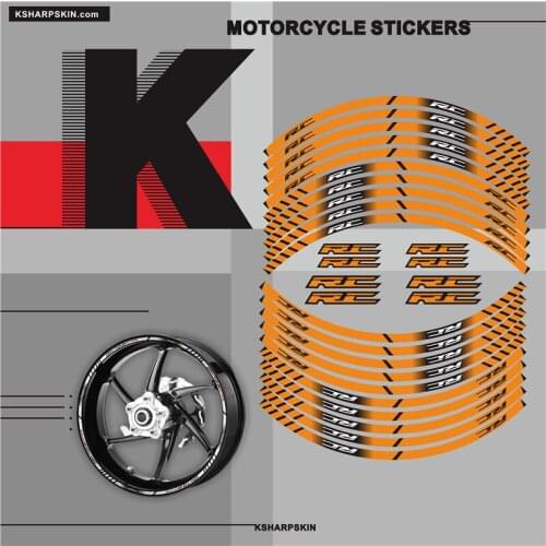 New Motorcycle inner wheel Stickers rim reflective decoration decals For KTM RC 390 125 200