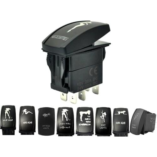 New Switch ON/OFF LED Car Boat Truck Bar Rocker Toggle 12V 20A 5P (Red, Turns)