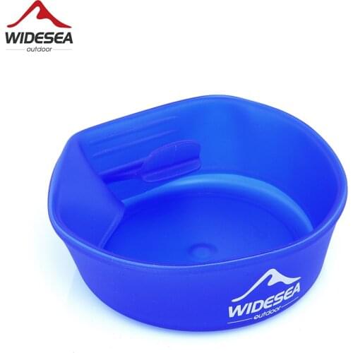 Widesea Camping 250ml Soft Folding Cup Tableware Cookware Portable Handle Outdoor Pocket Bowl Tourism Mug Hiking Backpacking TPE