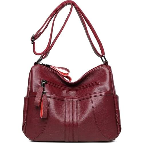 Casual Soft Pu Leather Crossbody Bags for Women 2021 Luxury Handbags Women Bags Designer High Quality Shoulder Messenger Bag Sac